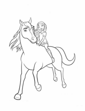 Disegno di equitazione da stampare e colorare 5