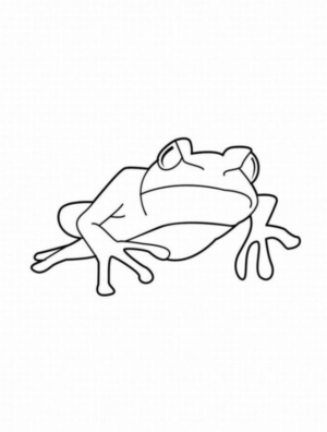 Disegno di rana da stampare e colorare 7