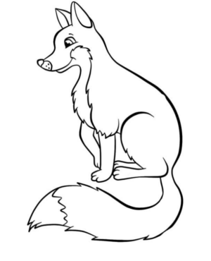 Disegno di volpe da stampare e colorare 79