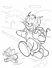 Disegno di Tom e Jerry da stampare e colorare 71