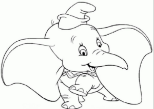 Disegno di Dumbo da stampare e colorare 61