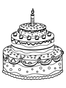 Disegno di compleanno da stampare e colorare 81