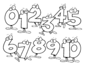 Disegni di Numeri da colorare