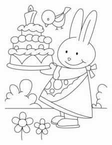 Disegno di coniglio da stampare e colorare 56