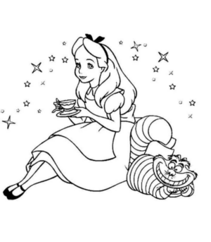 Disegno di Alice nel paese delle meraviglie da stampare e colorare 64 Disegno di Alice nel paese delle meraviglie da stampare e colorare 64