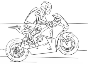 Disegno di moto da stampare e colorare 58