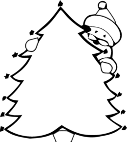 Disegno di albero di Natale da stampare e colorare 192