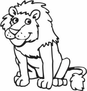 Disegno di leone da stampare e colorare 105
