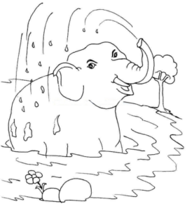 Disegno di elefante da stampare e colorare 15