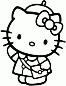 Disegno di Hello Kitty da stampare e colorare 243