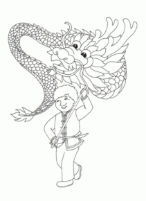 Disegno di dragone da stampare e colorare 106