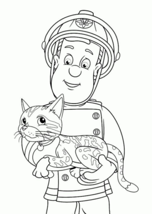 Disegno di pompiere da stampare e colorare 77