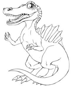 Disegno di Spinosauro da stampare e colorare 7