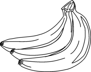 Disegno di banana da stampare e colorare 2