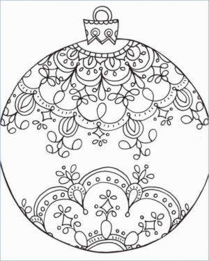 Disegno di palla di Natale da stampare e colorare 14