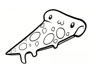 Disegno di pizza da stampare e colorare 11