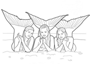 Disegno di sirena da stampare e colorare 1