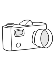 Disegno di fotocamera da stampare e colorare 12