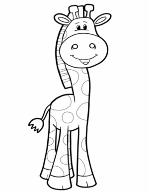 Disegno di giraffa da stampare e colorare 105