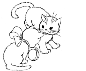 Disegno di gatto da stampare e colorare 131