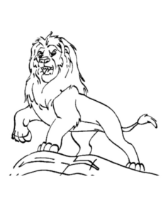 Disegno di Re Leone da stampare e colorare 13