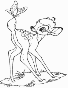 Disegno di Bambi da stampare e colorare 76