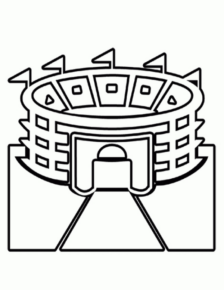 Disegno di stadio da stampare e colorare