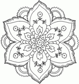 Disegno di mandala da stampare e colorare 1113