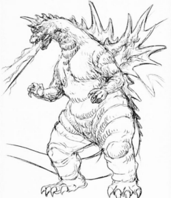 Disegno di Godzilla da stampare e colorare 37