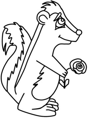 Disegno di puzzola da stampare e colorare 3