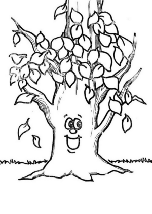 Disegno di albero da stampare e colorare 41