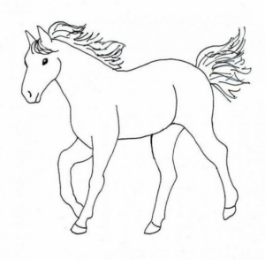 Disegno di cavallo da stampare e colorare 252