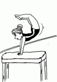 Disegno di ginnastica da stampare e colorare