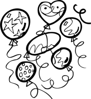 Disegno di palloncino da stampare e colorare 42