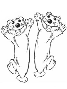 Disegno di lontra da stampare e colorare 13