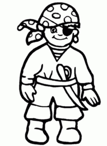 Disegno di pirata da stampare e colorare 8