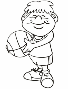 Disegno di basket da stampare e colorare 9