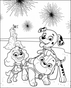 Disegno di Paw Patrol – Cane pompiere da stampare e colorare 6 Disegno di Paw Patrol – Cane pompiere da stampare e colorare 6