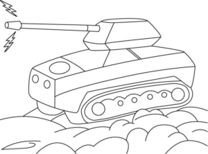 Disegno di carro armato da stampare e colorare 33