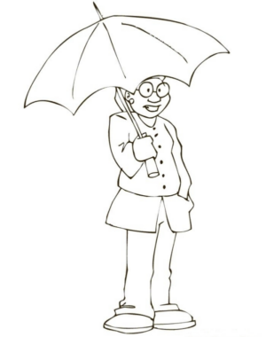 Disegno di pioggia da stampare e colorare 3