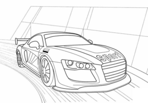 Disegno di automobile da stampare e colorare 314