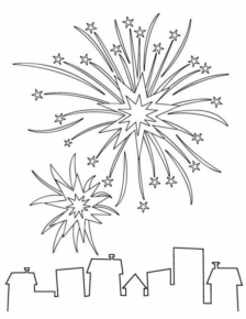 Disegno di fuoco d’artificio da stampare e colorare 17 Disegno di fuoco d’artificio da stampare e colorare 17