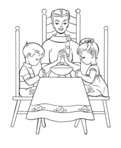 Disegno di membro della famiglia da stampare e colorare 28