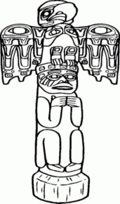 Disegno di totem indiano da stampare e colorare 5