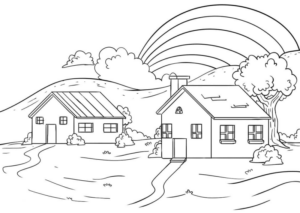 Disegno di arcobaleno da stampare e colorare 72