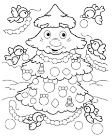 Disegno di albero di Natale da stampare e colorare 117 Disegno di albero di Natale da stampare e colorare 117