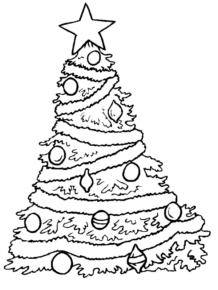 Disegno di albero di Natale da stampare e colorare 33
