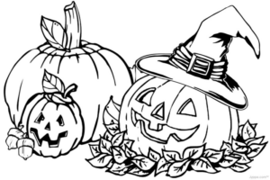 Disegno di zucca di Halloween da stampare e colorare 178