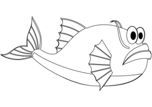Disegno di pesce da stampare e colorare 173
