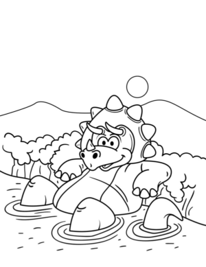 Disegno di Triceratopo da stampare e colorare 16